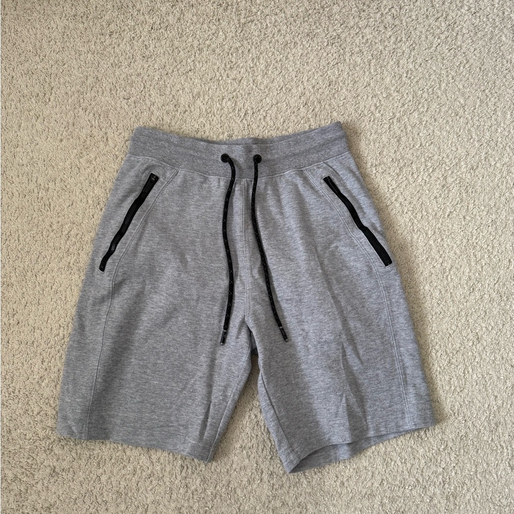 Men's Athletic Gray Shorts with Black Accents